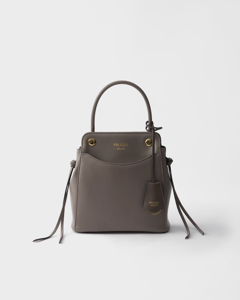 Carry leather mini handbag
