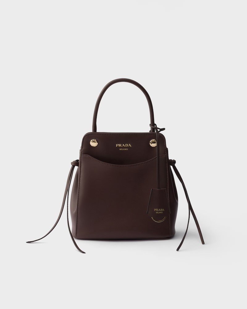 Carry leather mini handbag