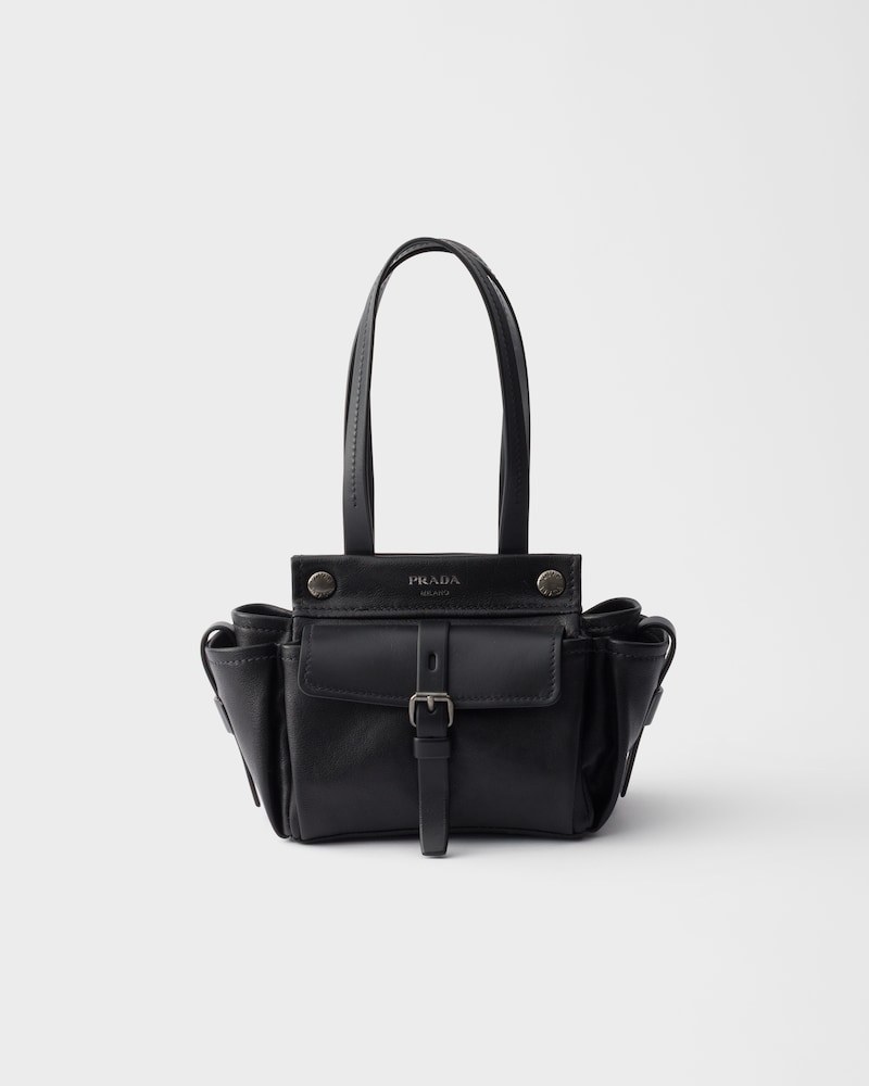 Prada Route leather mini tote bag